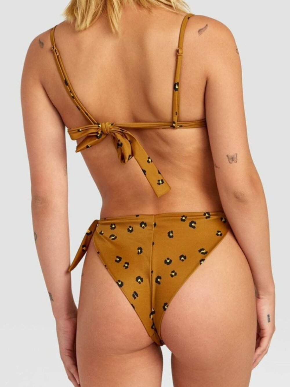 RVCA Chitah High Rise Bikini Bottom – Leopard Almond 🐆 - Picture 3 of 8